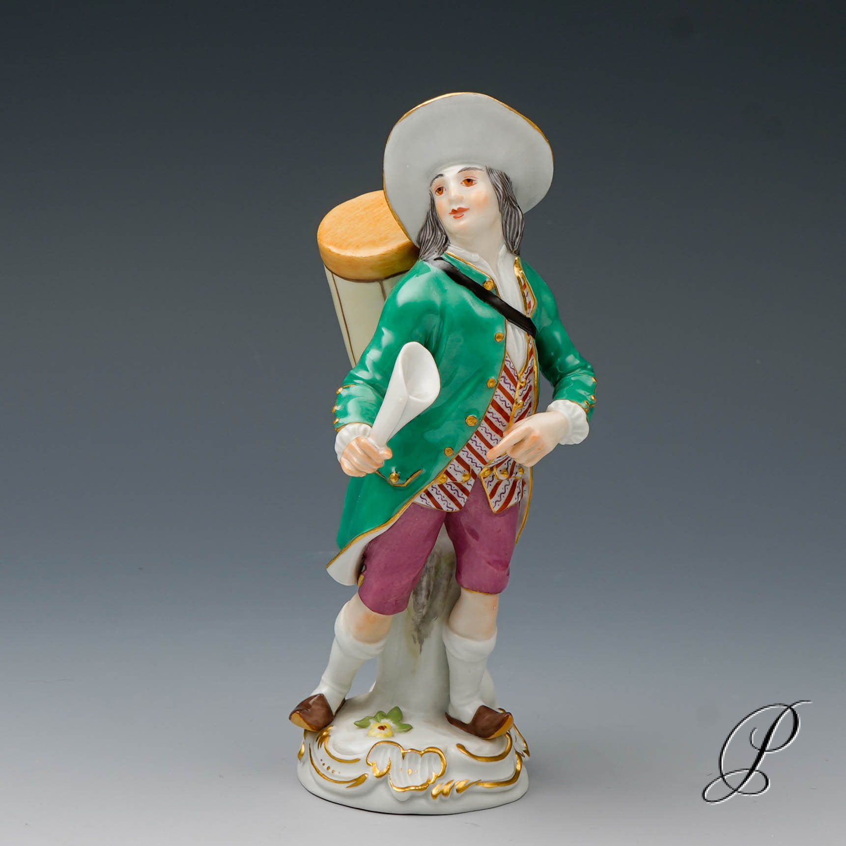 Figur Meissen 1.Wahl / Pariser Ausrufer " Cris de Paris " - Losverkäufer