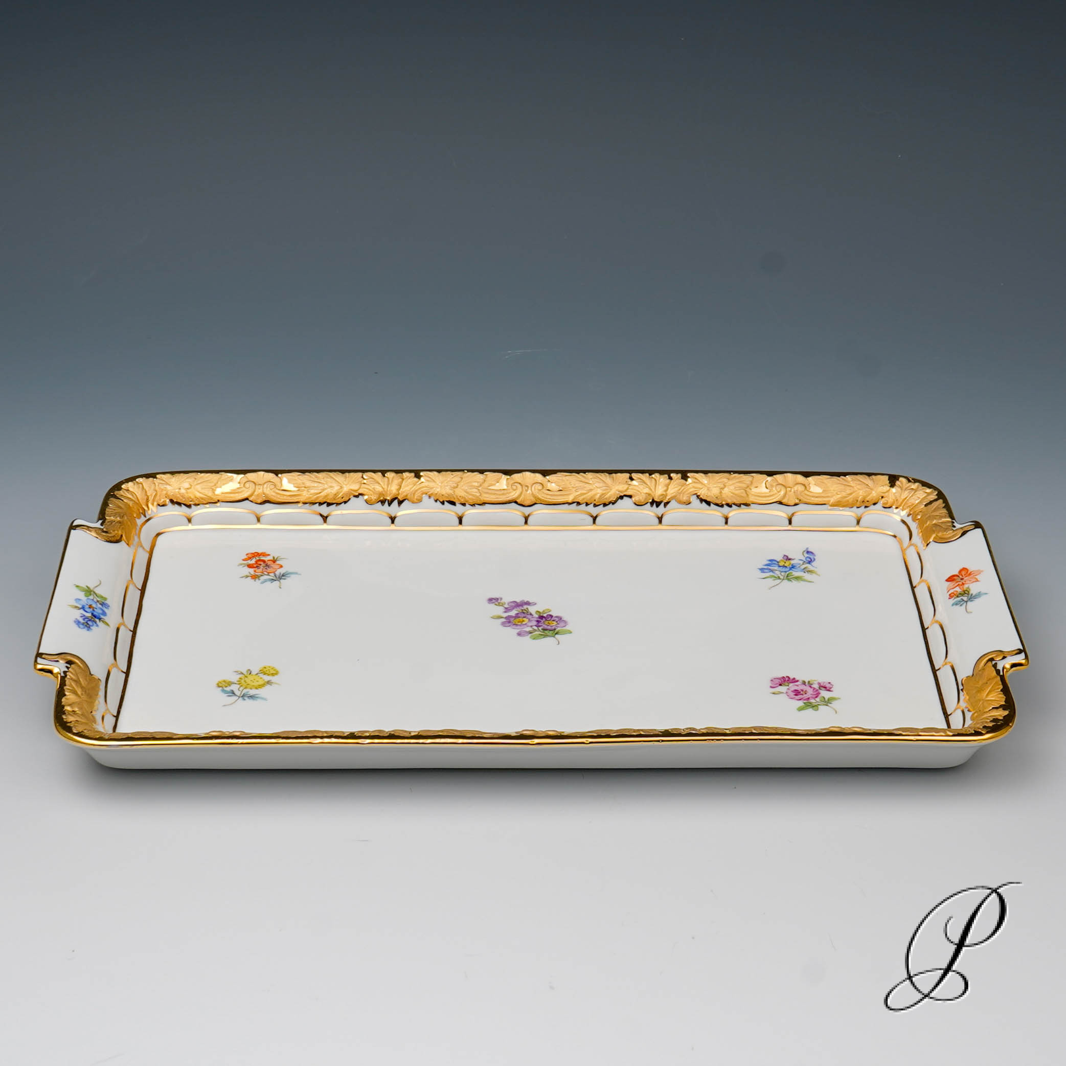 Königskuchenplatte Meissen X-Form mit Streublümchen – Bild 2