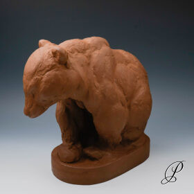 große Figur Meissen Bär von August Gaul in Böttgersteinzeug