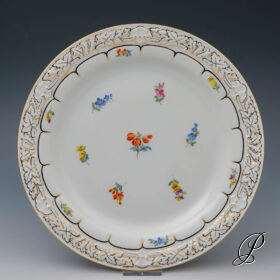Speiseteller Meissen X-Form 1.Wahl mit Streublümchen