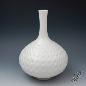 große moderne Vase Meissen Relief