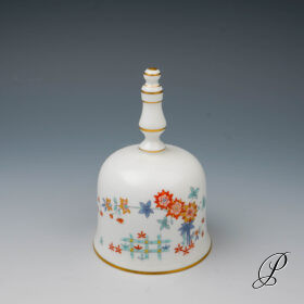 Tischglocke Meissen mit alter Indische Blumen und Kranichmalerei