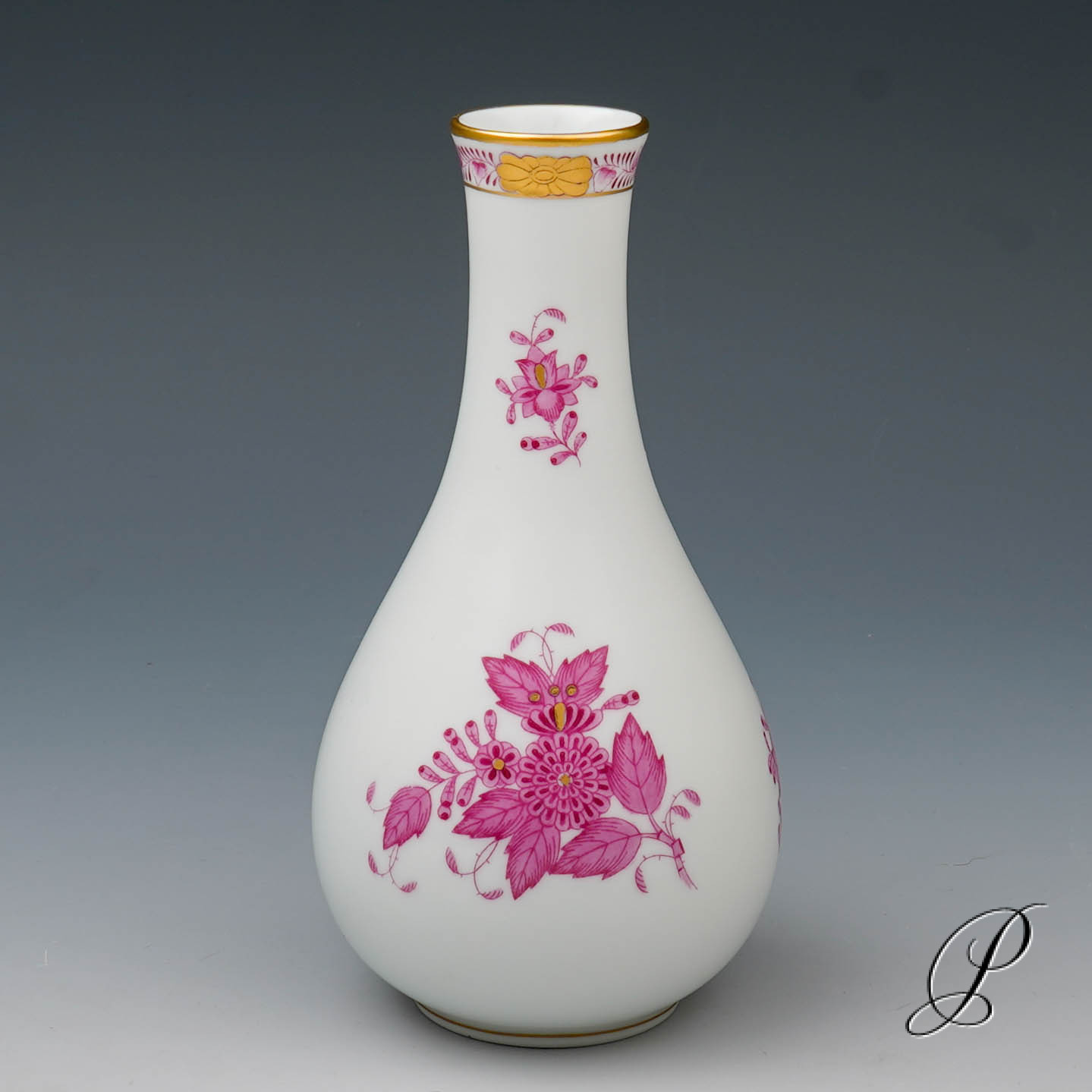 Herend Vase im Dekor Apponyi purpur
