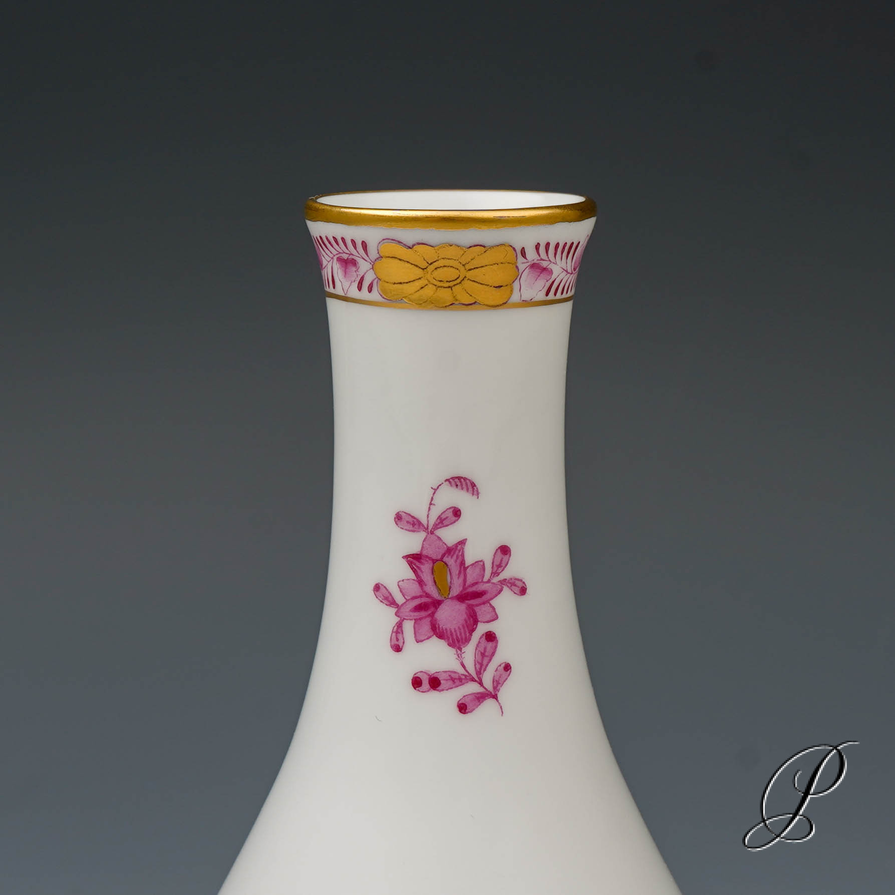 Herend Vase im Dekor Apponyi purpur – Bild 4