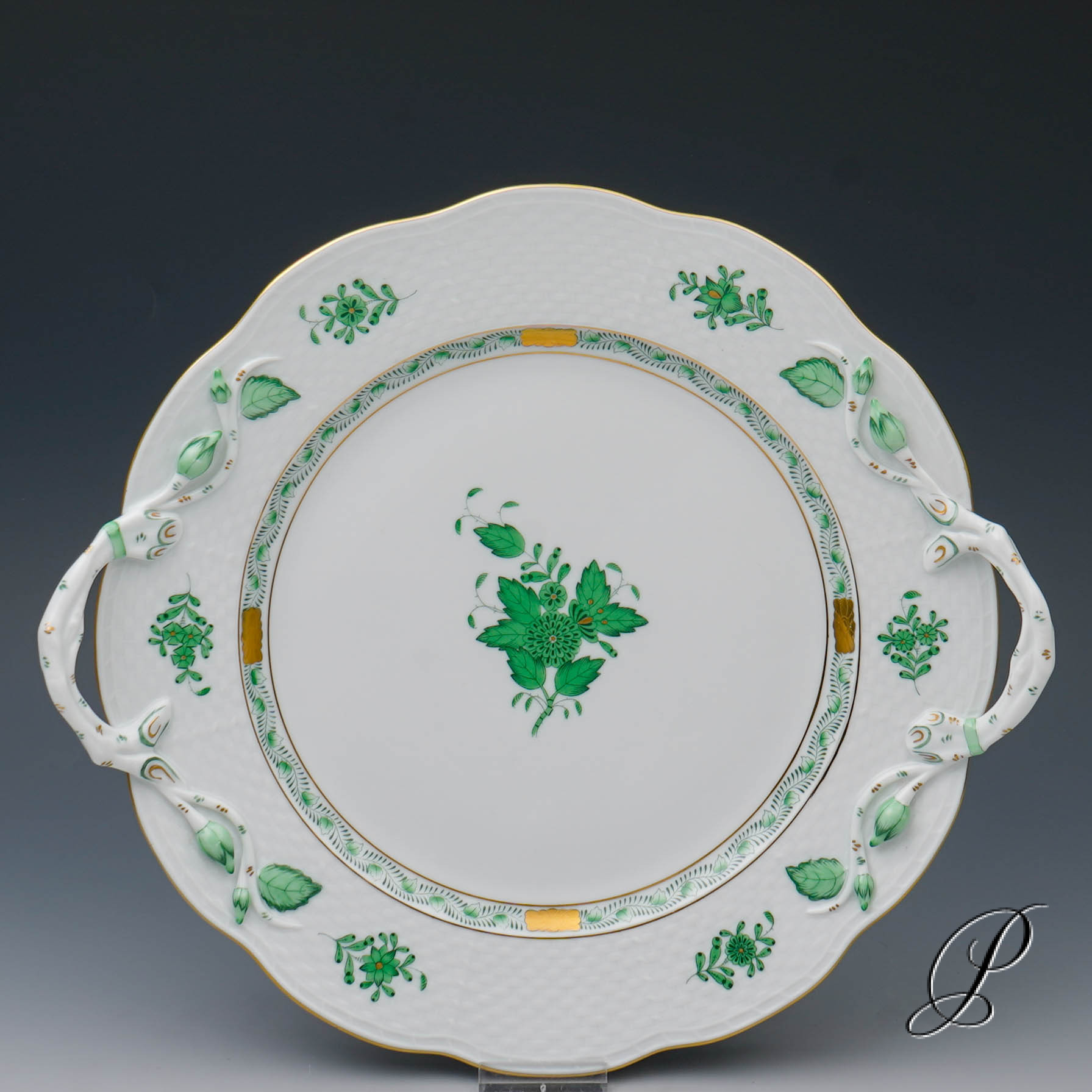 Kuchenplatte Herend Apponyi grün