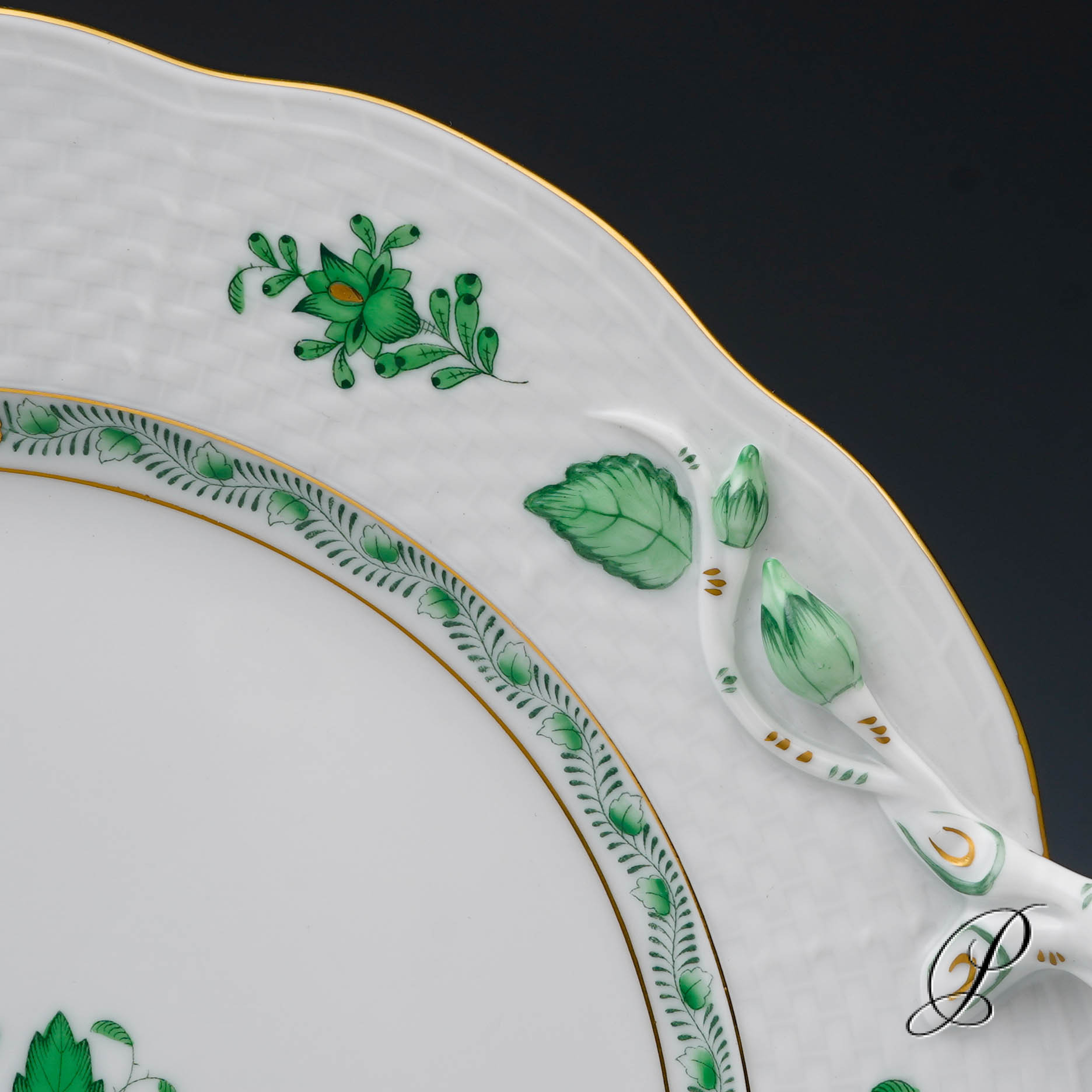 Kuchenplatte Herend Apponyi grün – Bild 7