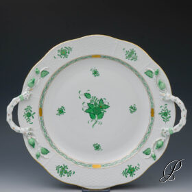 große Kuchenplatte Herend Apponyi grün