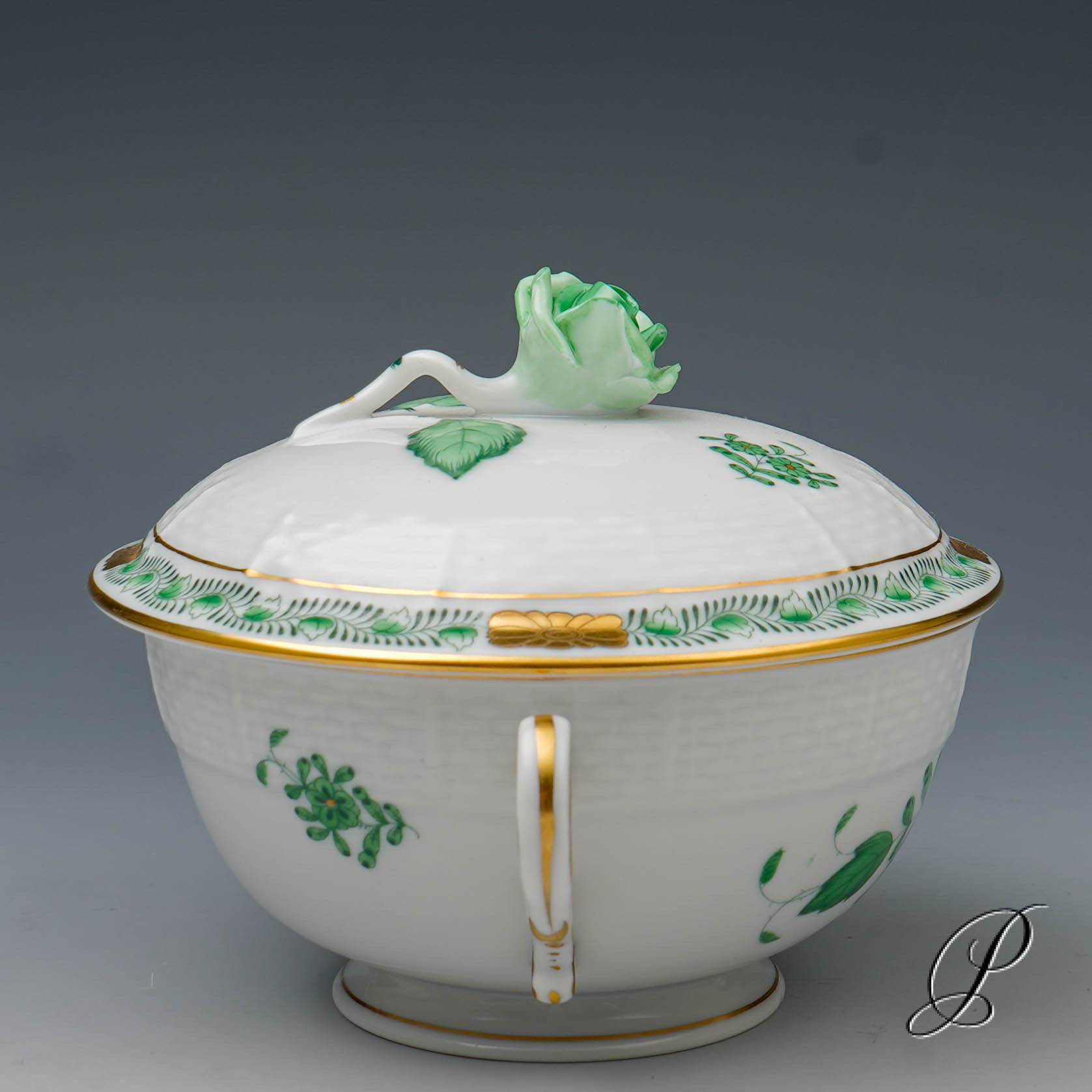 Suppengedecke Herend Apponyi grün – Bild 8