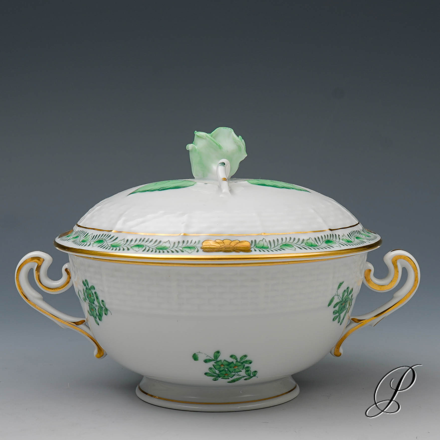 Suppengedecke Herend Apponyi grün – Bild 9