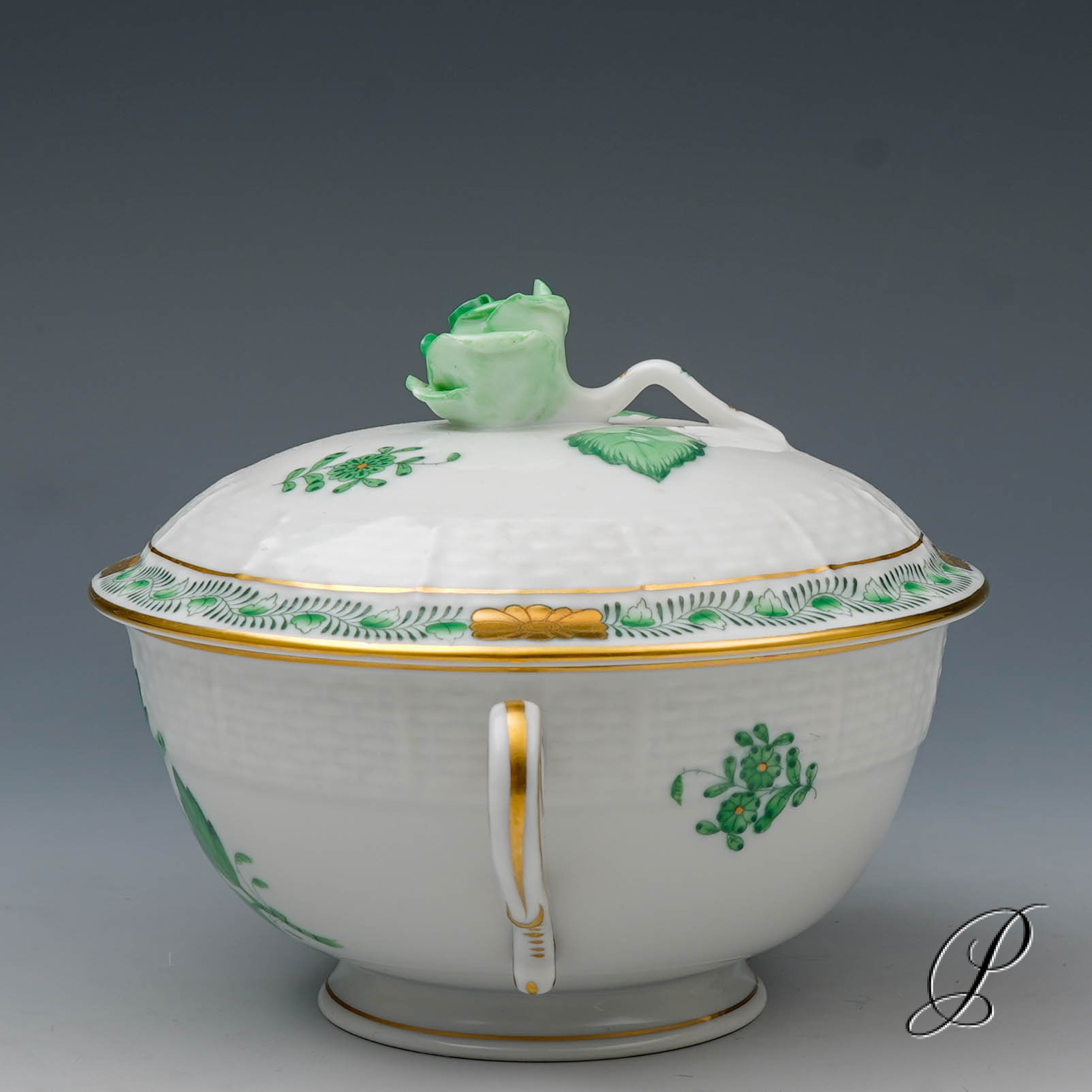 Suppengedecke Herend Apponyi grün – Bild 10