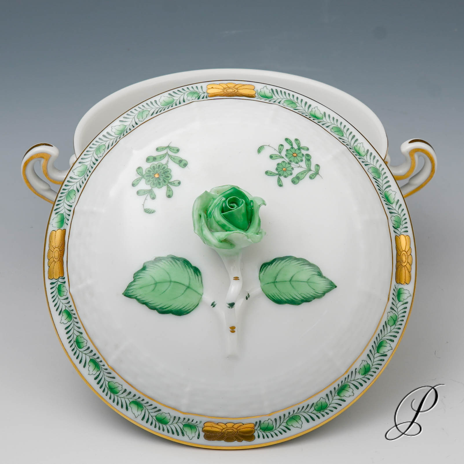 Suppengedecke Herend Apponyi grün – Bild 11