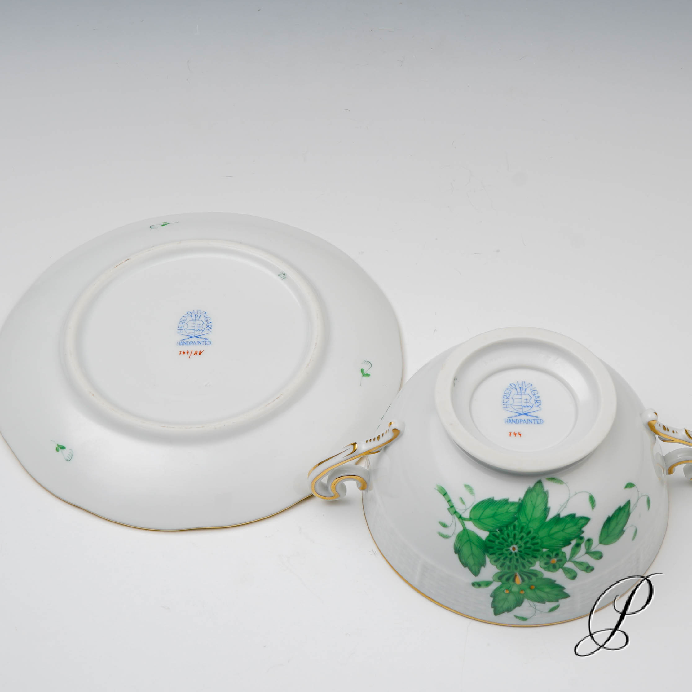 Suppengedecke Herend Apponyi grün – Bild 12