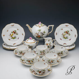 Teeservice Herend im Dekor Rothschild für 6 Personen