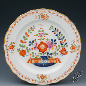 Speiseteller Meissen 1.Wahl im Dekor Tischchenmuster Knaufzeit um 1900 Jhd.