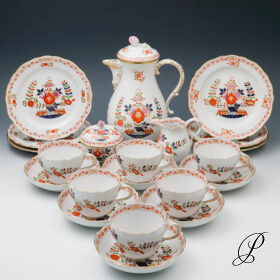 Kaffeeservice Meissen 1.Wahl im Dekor Tischchenmuster - handwerkliche Meisterleistung und zeitlose Schönheit