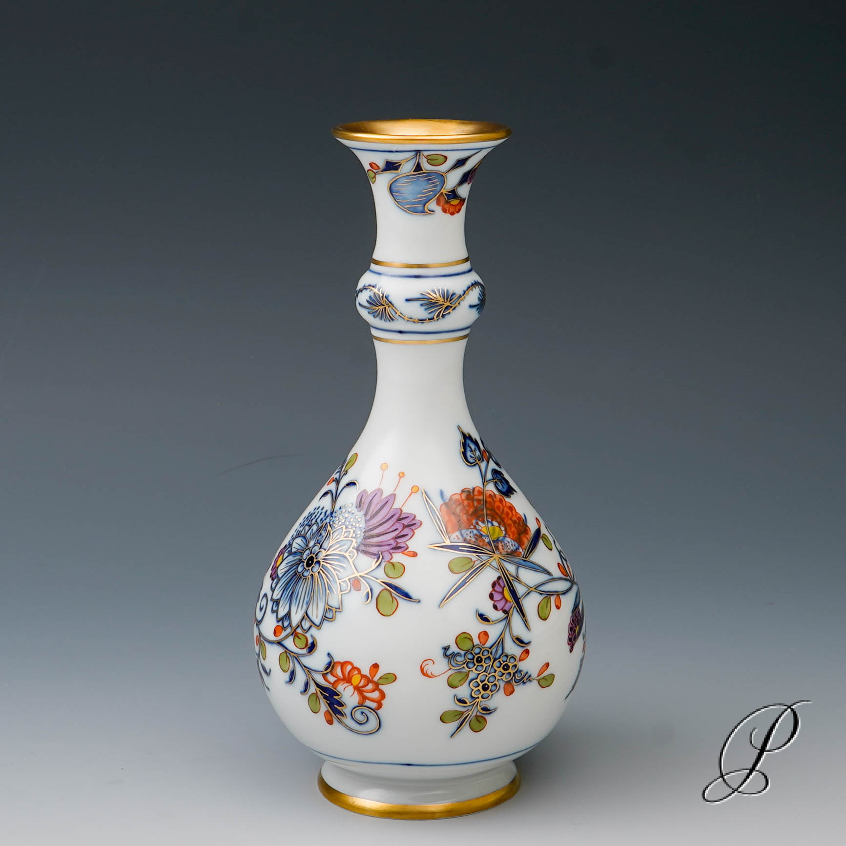 Vase Meissen im Dekor Zwiebelmuster Royal-bunt – Bild 4