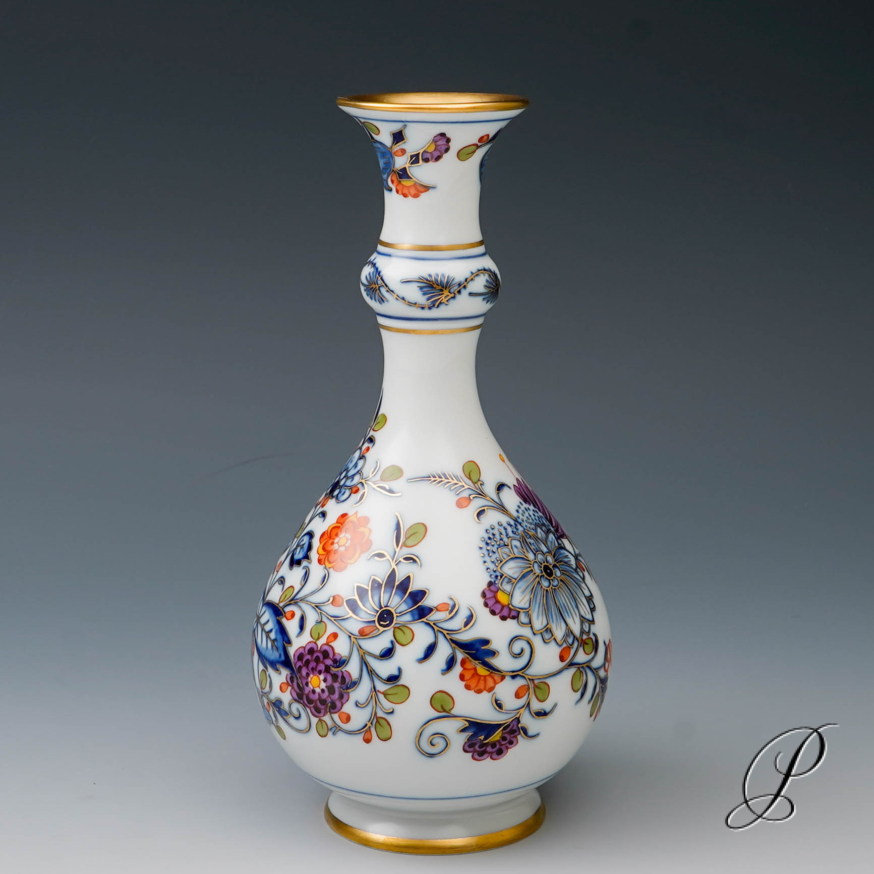 Vase Meissen im Dekor Zwiebelmuster Royal-bunt – Bild 5