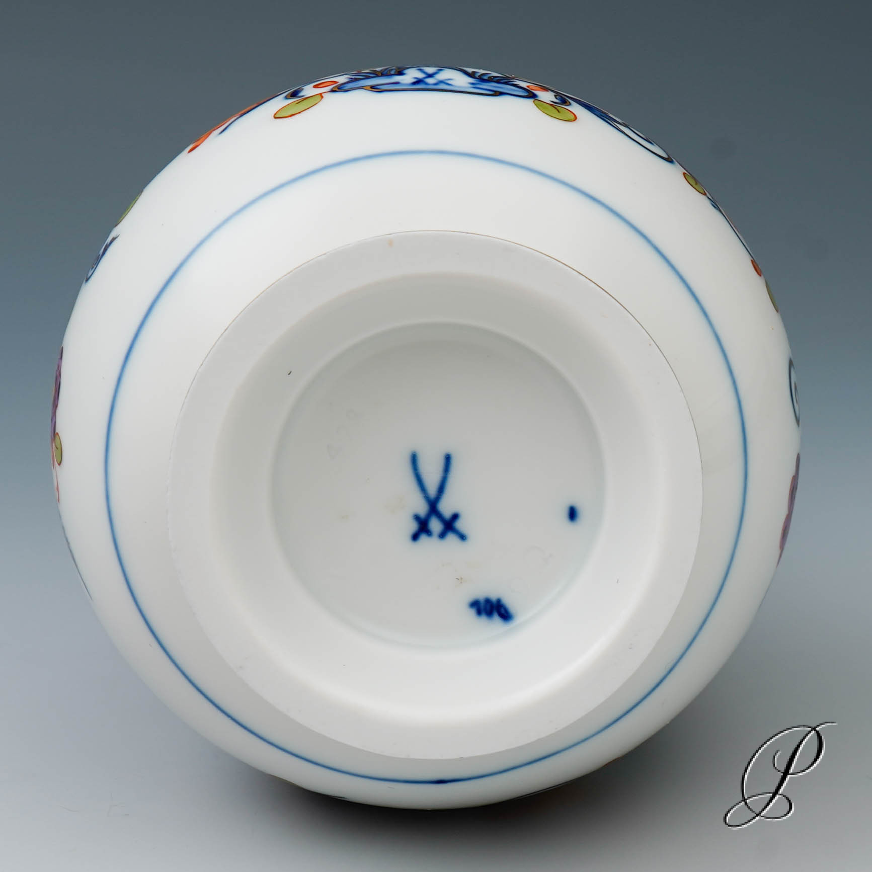 Vase Meissen im Dekor Zwiebelmuster Royal-bunt – Bild 6