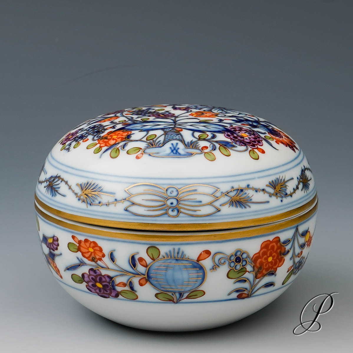 Schmuckdose Meissen Dekor Zwiebelmuster Royal-bunt – Bild 2