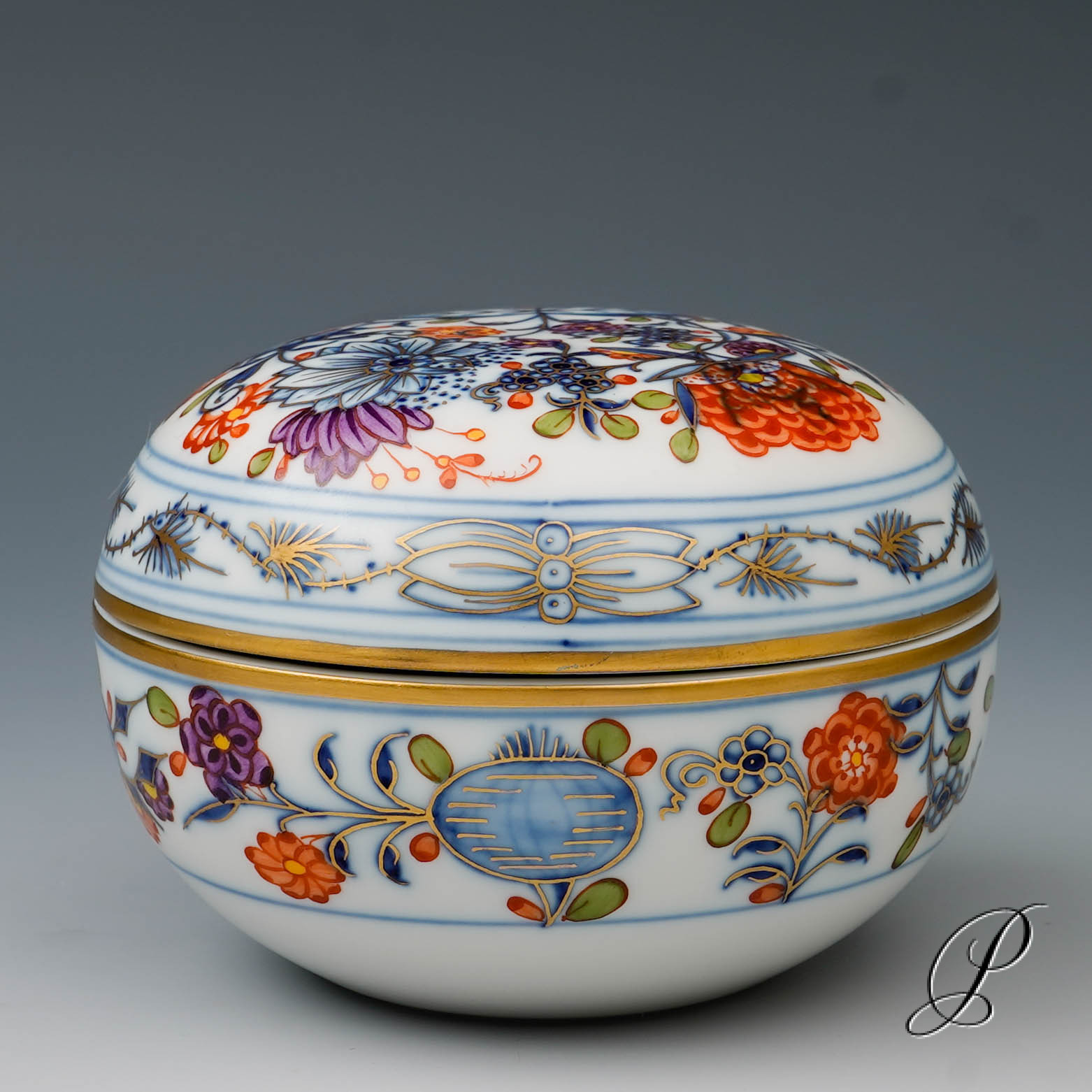 Schmuckdose Meissen Dekor Zwiebelmuster Royal-bunt – Bild 5