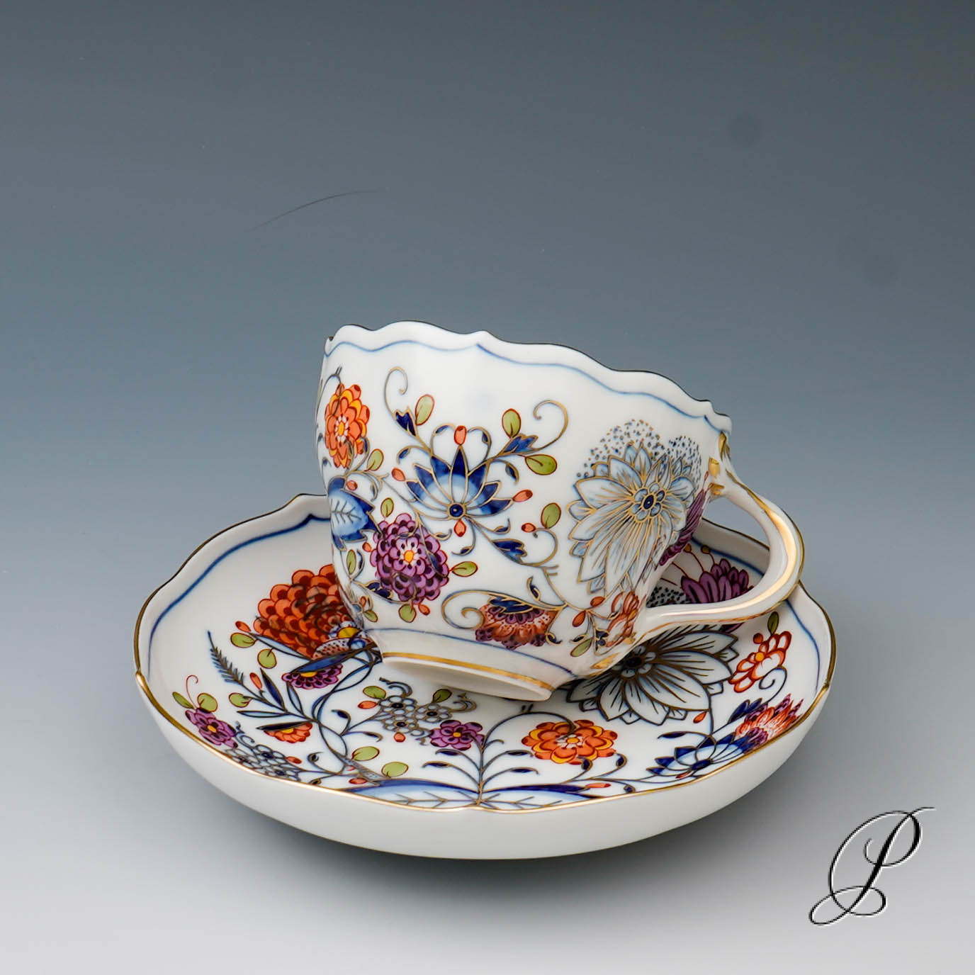 Kaffeegedeck Meissen buntes Zwiebelmuster – Bild 3