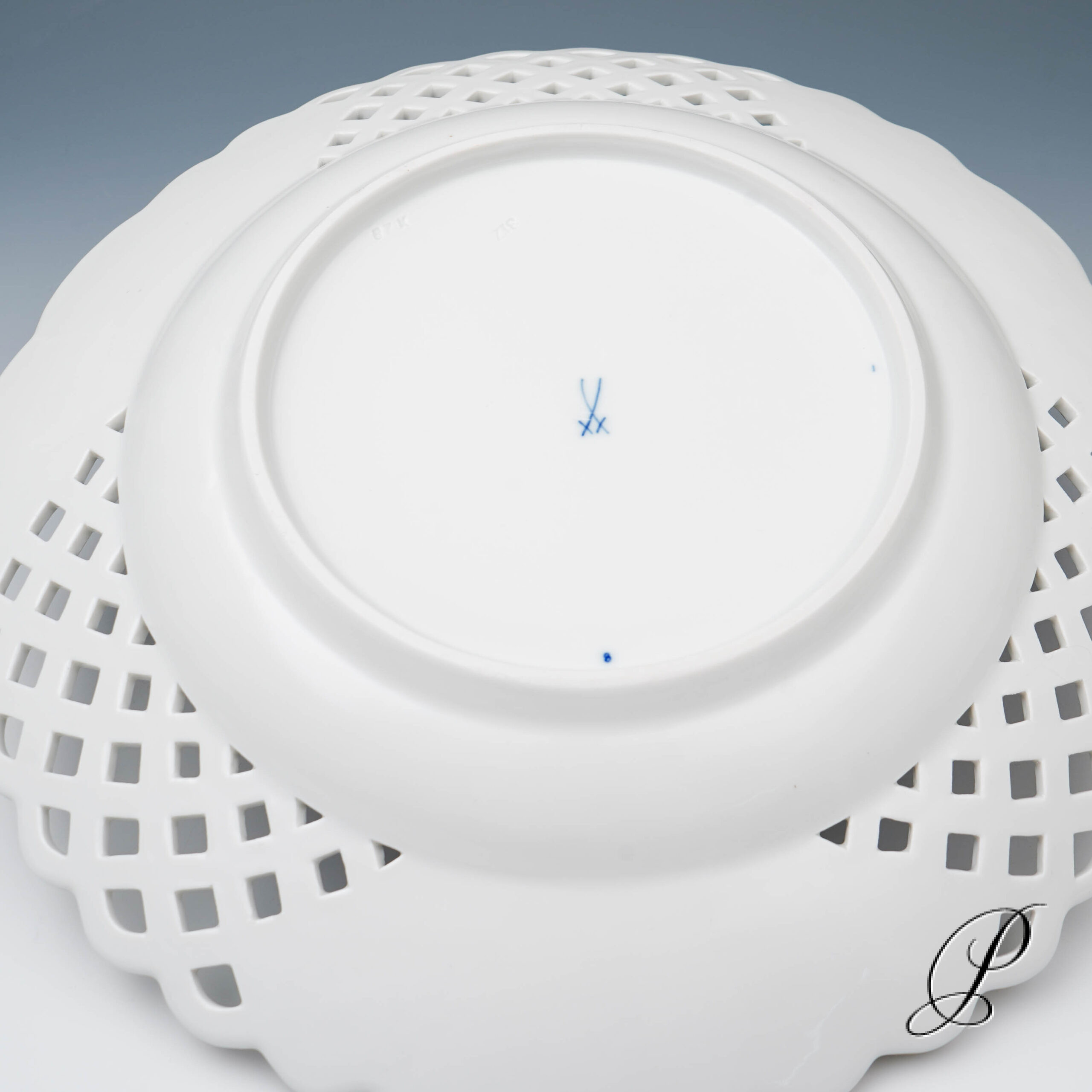 großer Durchbruchteller Meissen Zwiebelmuster Royal-bunt – Bild 8