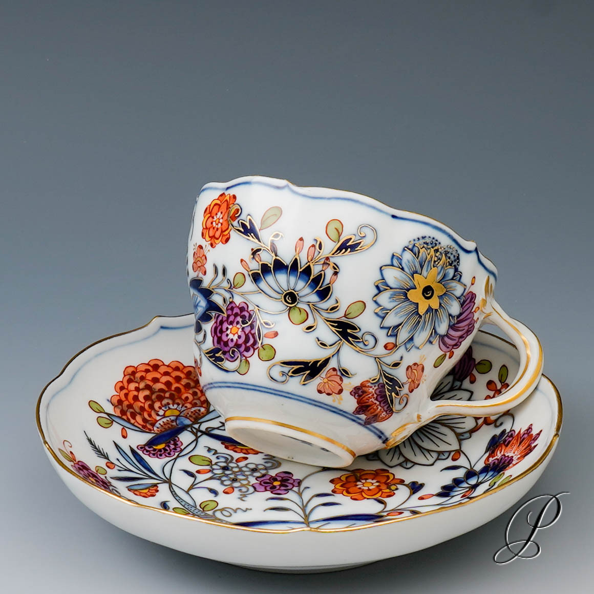 Kaffeegedeck Meissen im Dekor buntes Zwiebelmuster – Bild 3