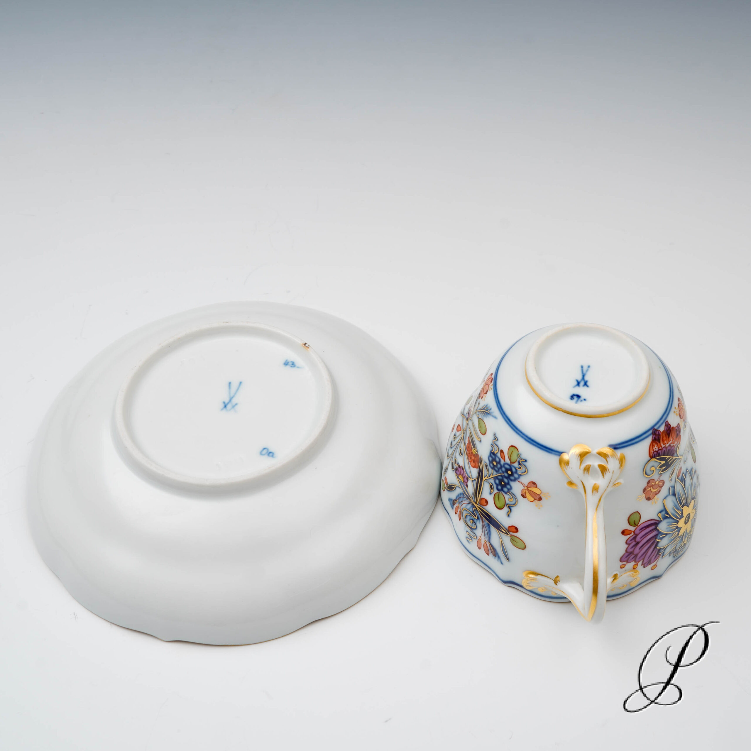 Kaffeegedeck Meissen im Dekor buntes Zwiebelmuster – Bild 10