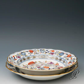 Speise und Suppenteller Meissen um 1900 Jhd. im Dekor buntes Zwiebelmuster