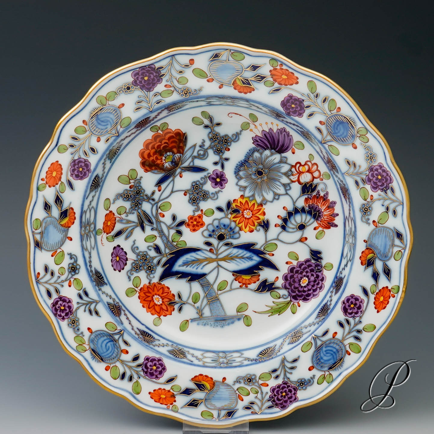 4 Suppenteller Meissen um 1860 Jhd. im Dekor buntes Zwiebelmuster – Bild 4