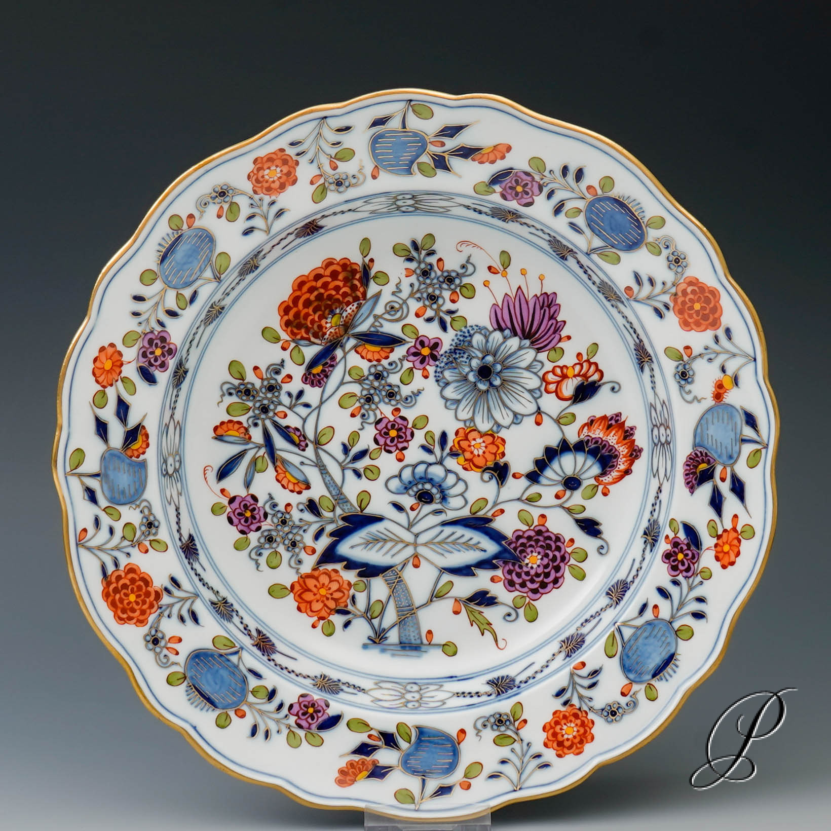 4 Suppenteller Meissen um 1860 Jhd. im Dekor buntes Zwiebelmuster – Bild 8