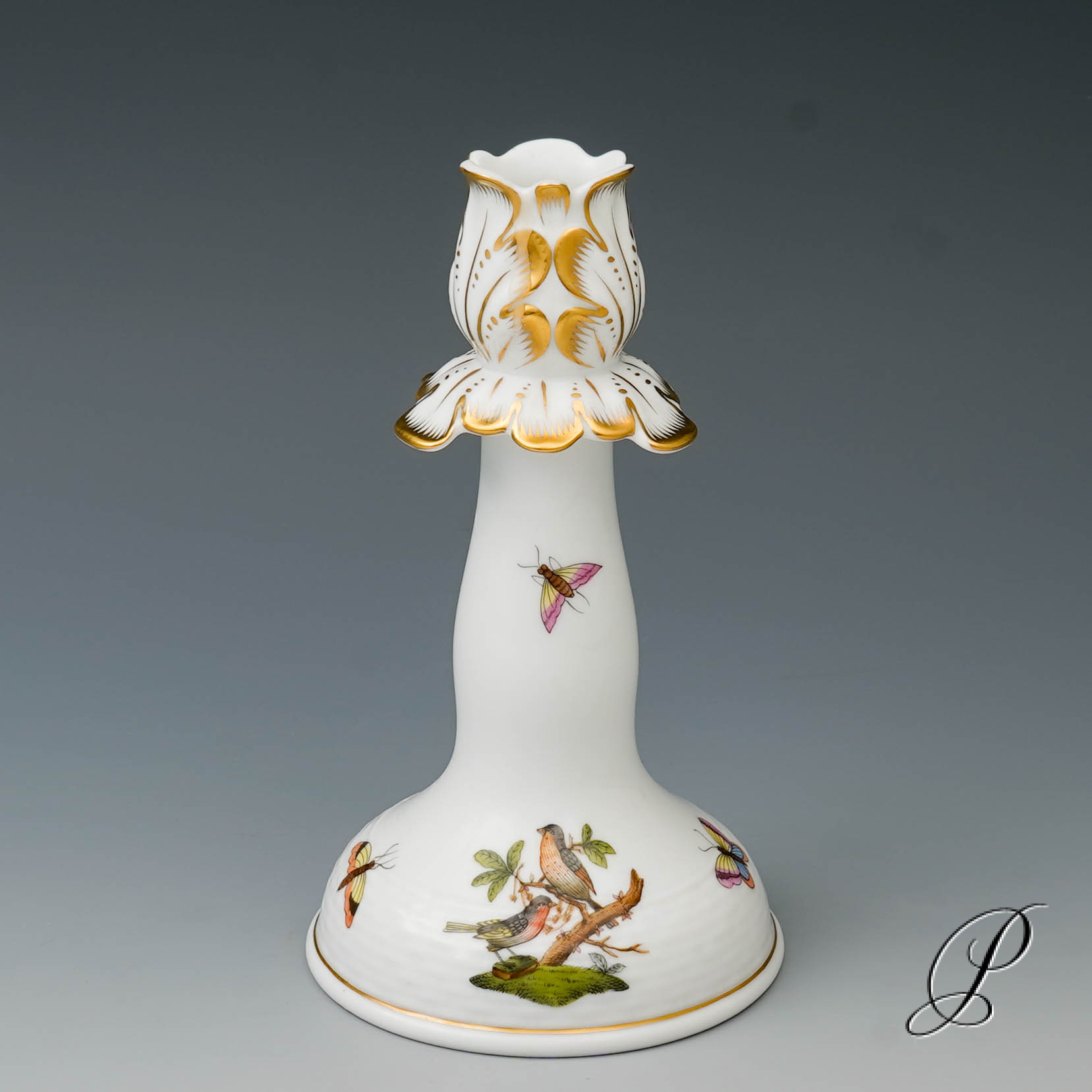 Kerzenständer Herend im Dekor Rothschild