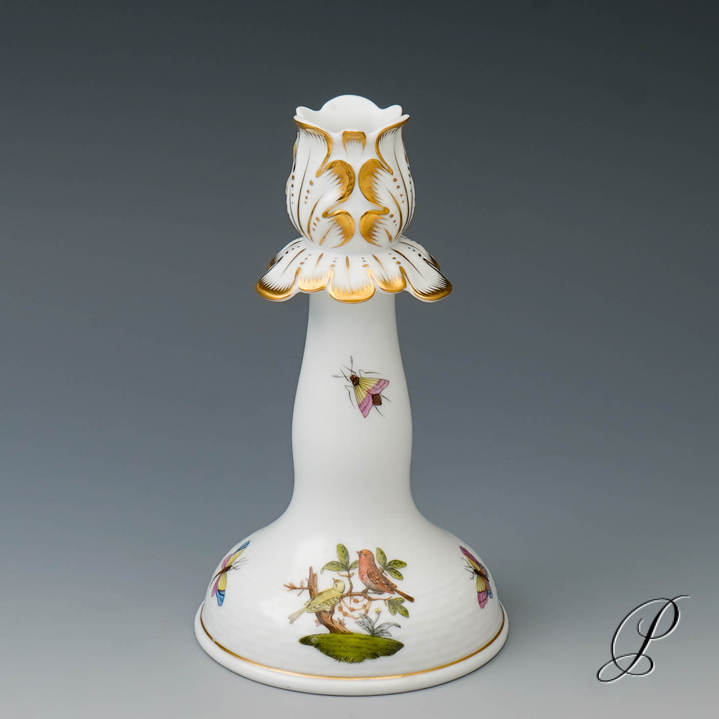 Kerzenständer Herend im Dekor Rothschild