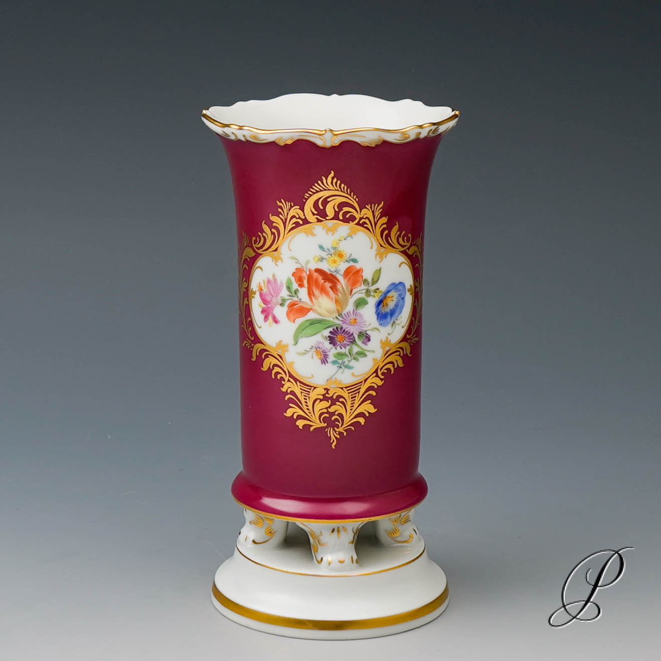 wunderschöne Füßchenvase Meissen
