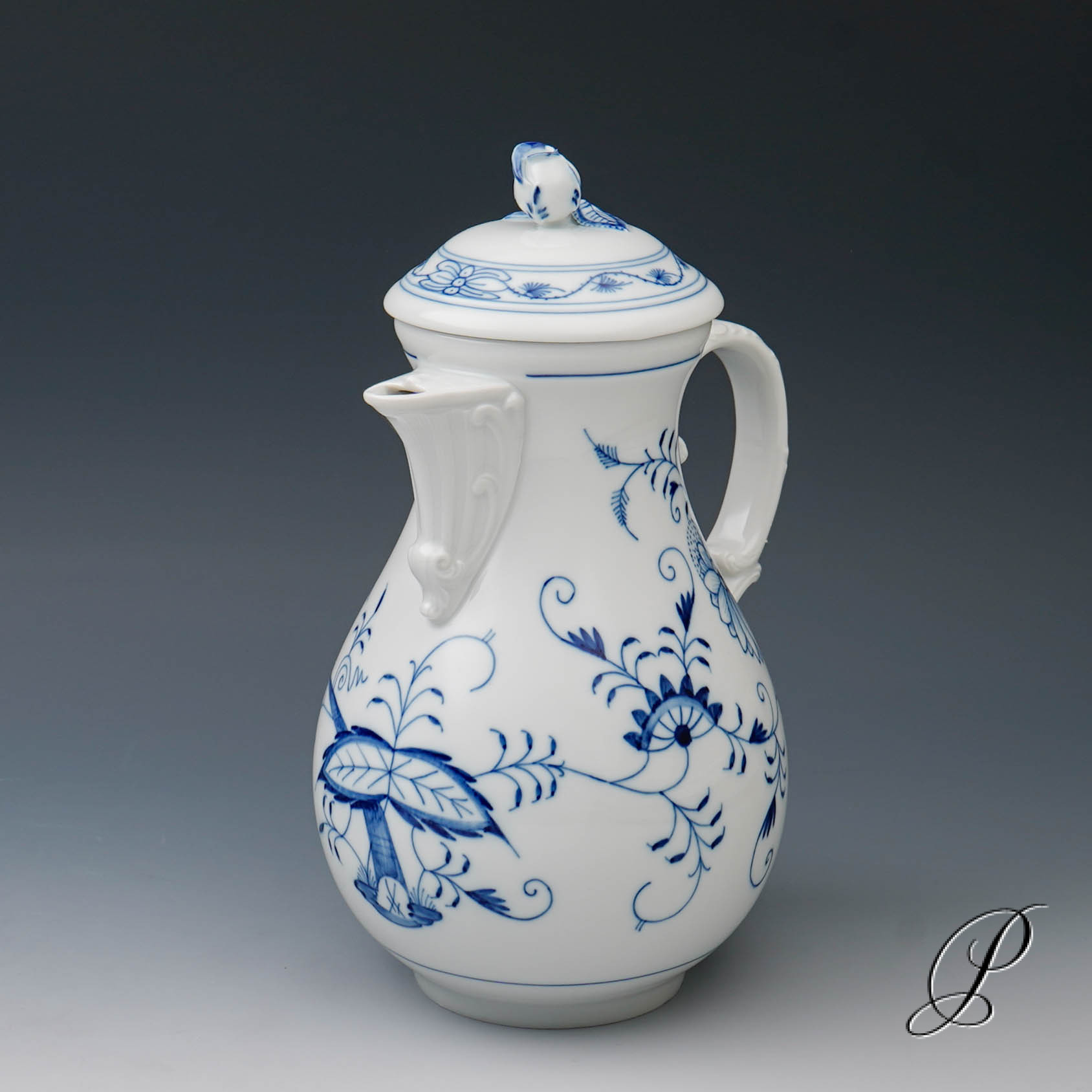 Kaffeekanne Meissen im Dekor Zwiebelmuster