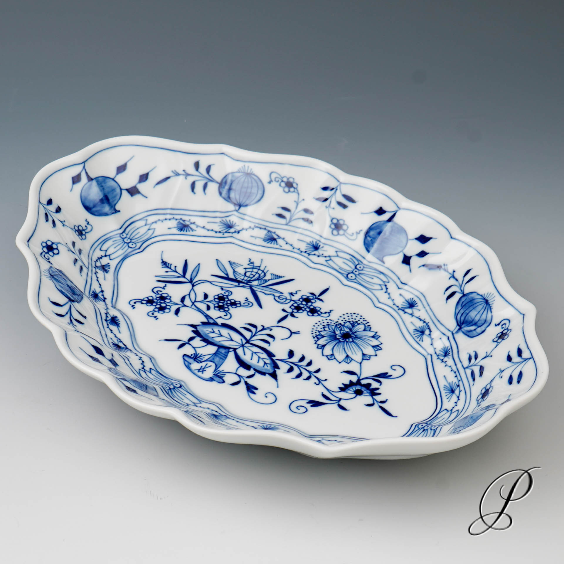 Beilagenschale Meissen im Dekor Zwiebelmuster