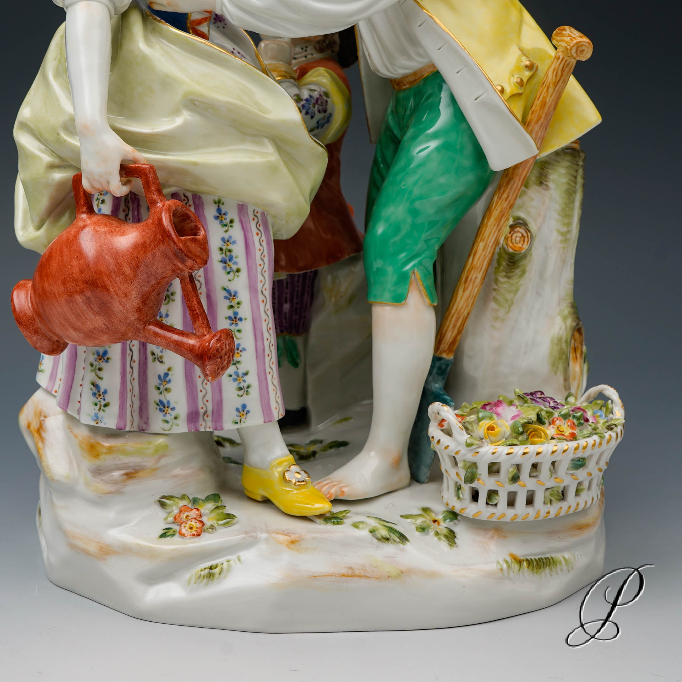 große Figurengruppe Meissen 1.Wahl von Victor Acier "Gärtnergruppe" NP# 12988,- EUR – Bild 2