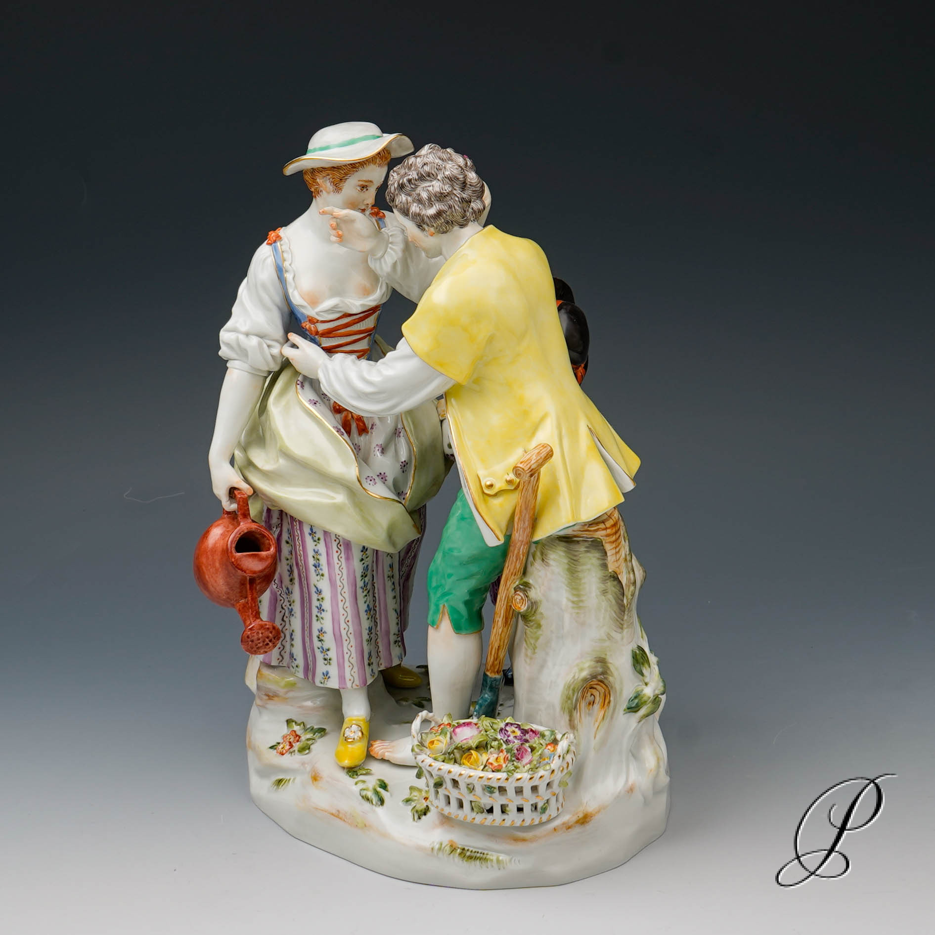 große Figurengruppe Meissen 1.Wahl von Victor Acier "Gärtnergruppe" NP# 12988,- EUR – Bild 3