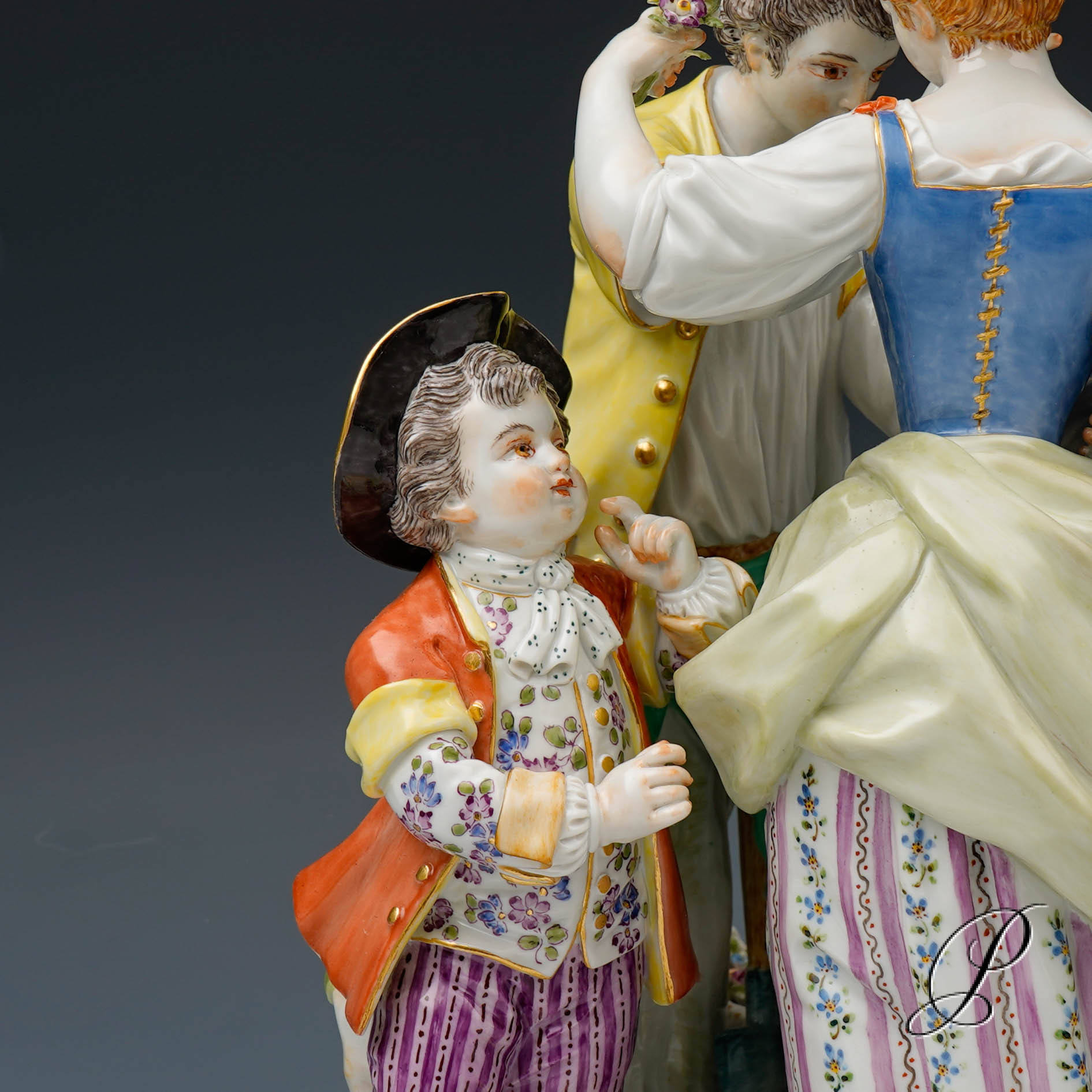 große Figurengruppe Meissen 1.Wahl von Victor Acier "Gärtnergruppe" NP# 12988,- EUR – Bild 7