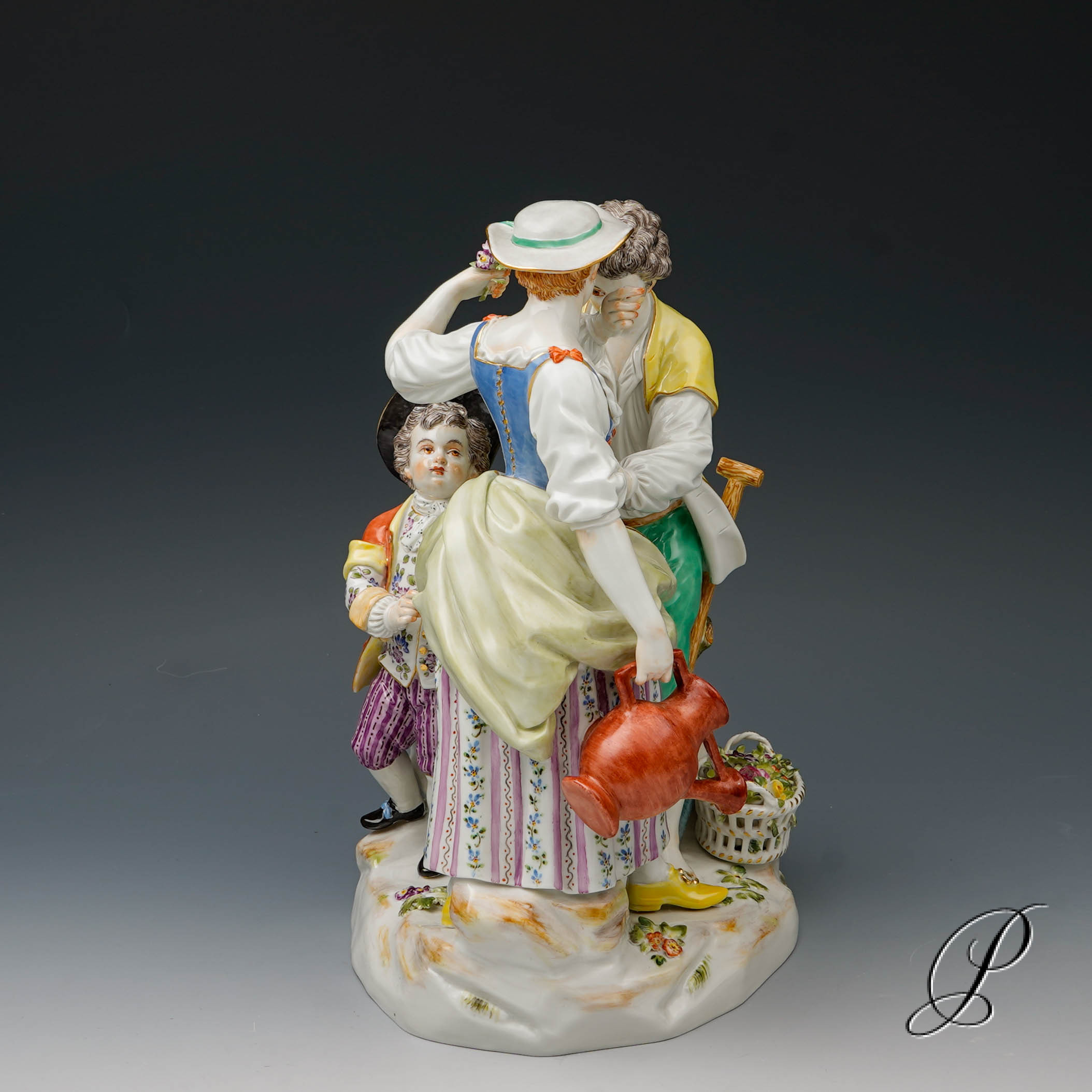 große Figurengruppe Meissen 1.Wahl von Victor Acier "Gärtnergruppe" NP# 12988,- EUR – Bild 8