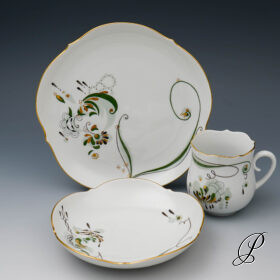 Kaffeegedeck Meissen Dekor von Prof. Heinz Werner