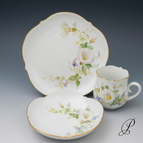 Kaffeegedeck Meissen 1.Wahl im Dekor weiße Winde