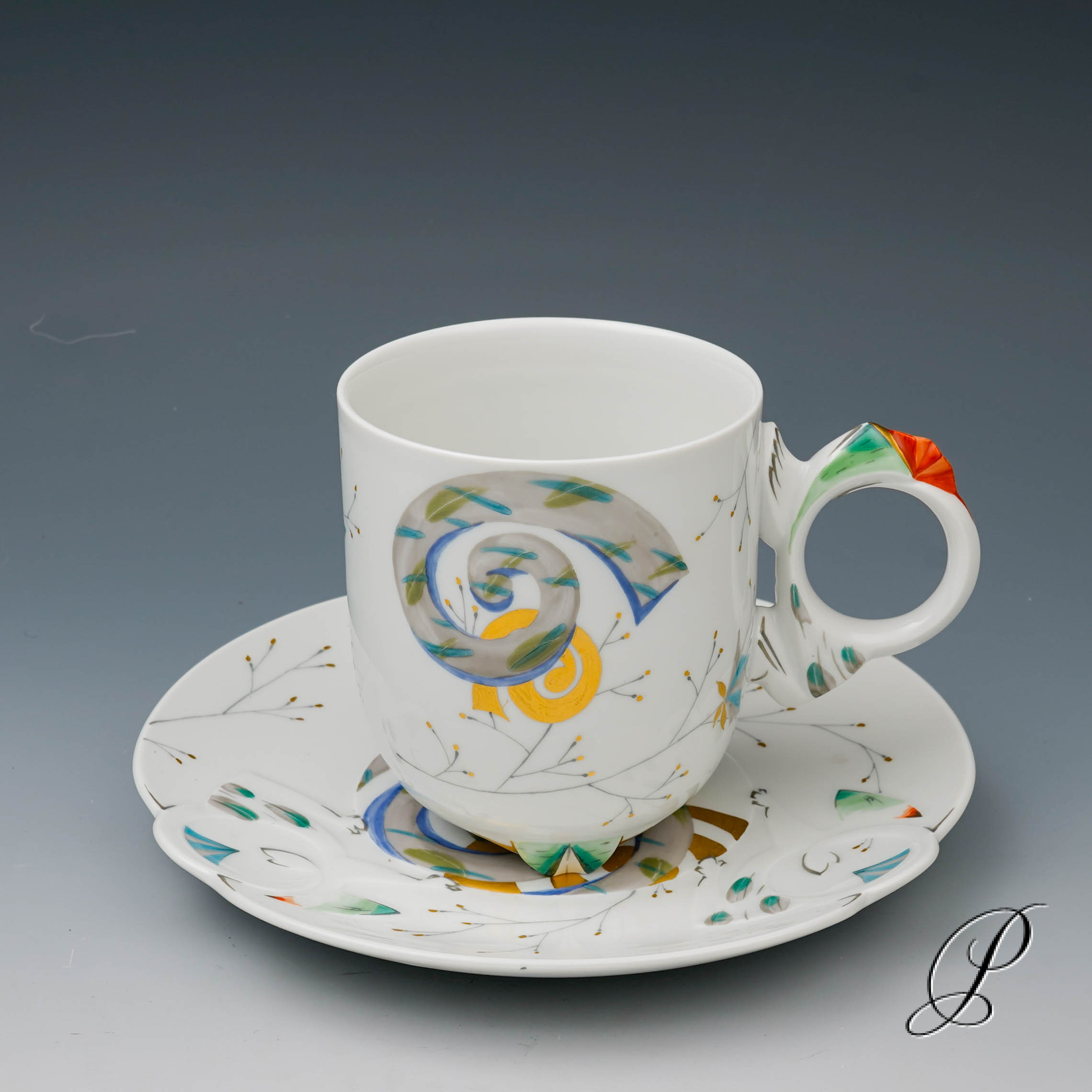 Meissen aus der Edition Zeitzeichen Tasse mit Untertasse "Chimäre" von Sabine Wachs - limitiert – Bild 2