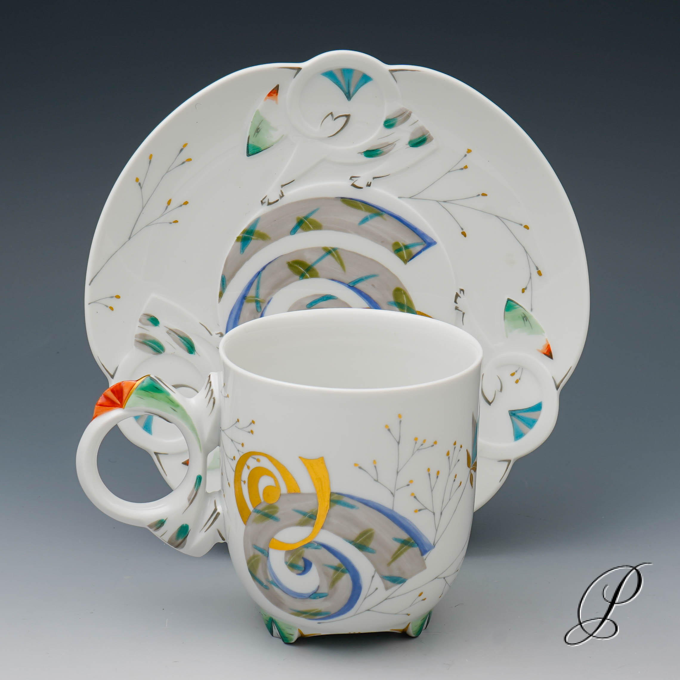 Meissen aus der Edition Zeitzeichen Tasse mit Untertasse "Chimäre" von Sabine Wachs - limitiert – Bild 5