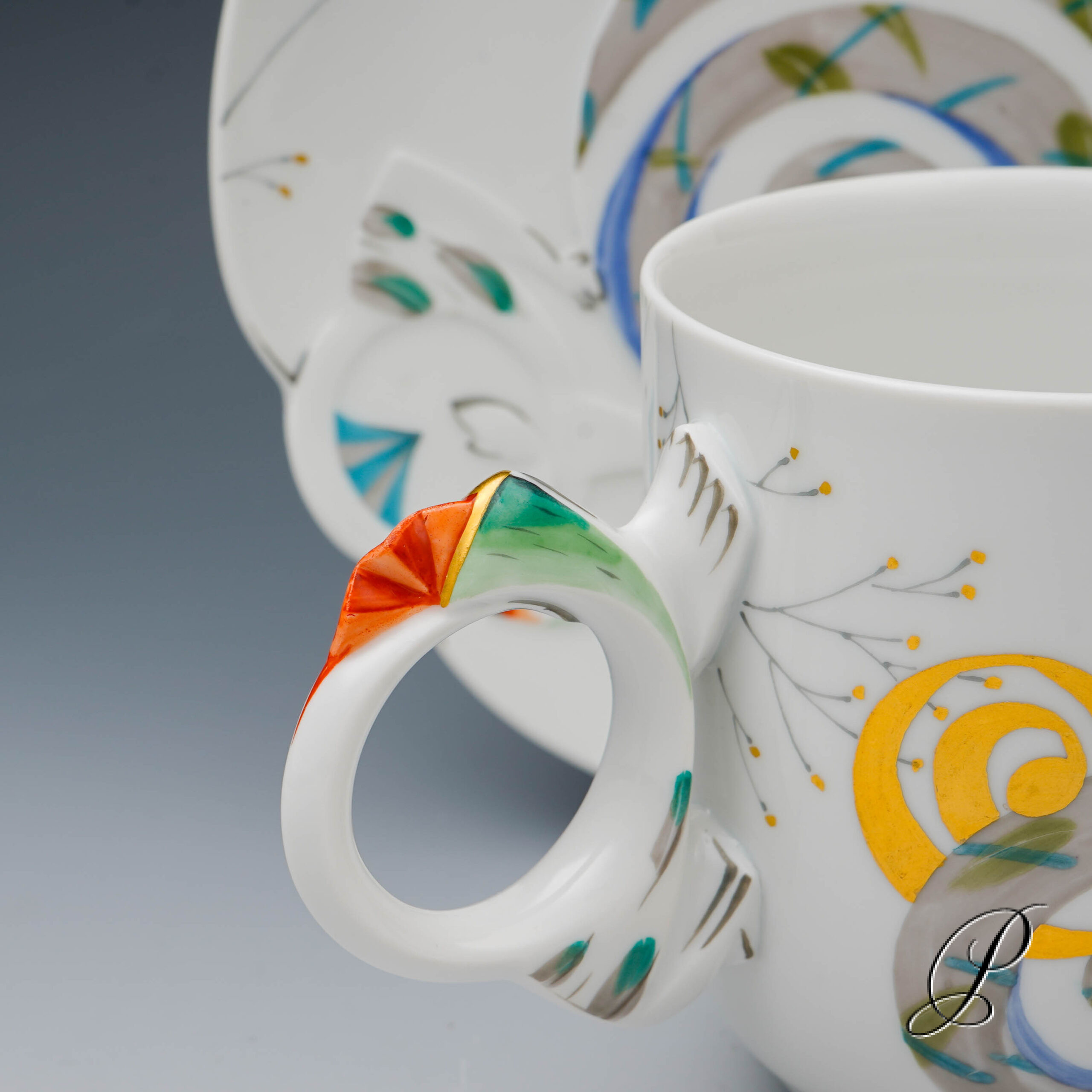 Meissen aus der Edition Zeitzeichen Tasse mit Untertasse "Chimäre" von Sabine Wachs - limitiert – Bild 6