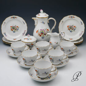 Kaffeeservice Meissen 1.Wahl im Dekor Chinesischer Schmetterling