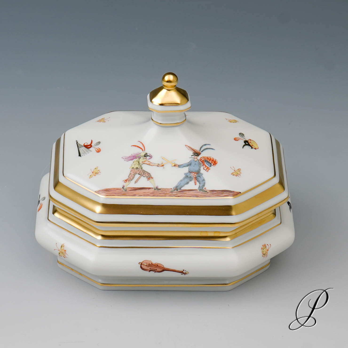 Dose Meissen 1.Wahl Sonderedition - Figurenmalerei nach Jacques Callot