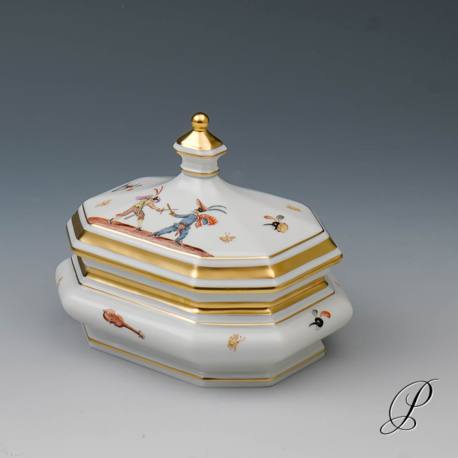 Dose Meissen 1.Wahl Sonderedition - Figurenmalerei nach Jacques Callot – Bild 3