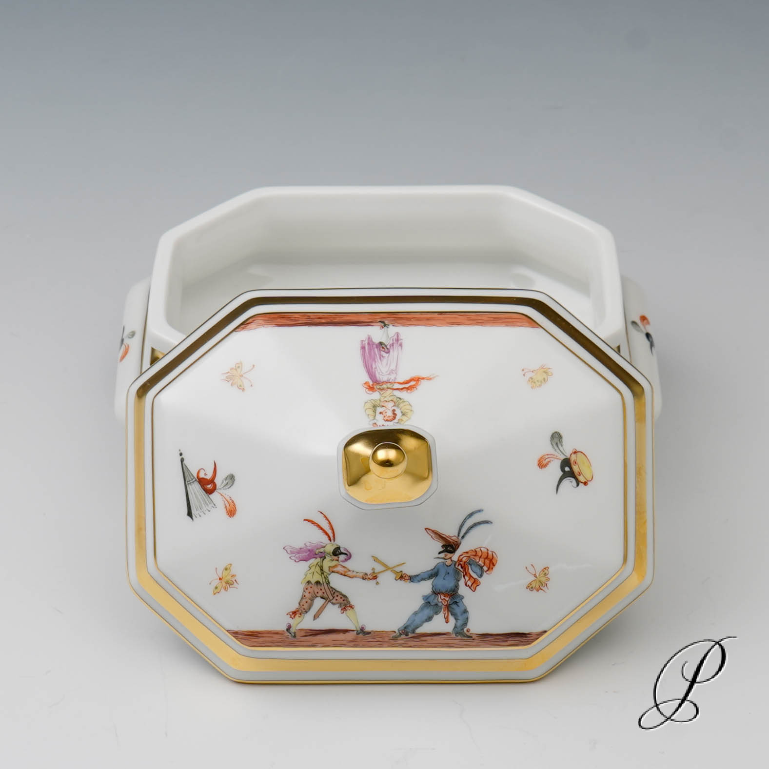 Dose Meissen 1.Wahl Sonderedition - Figurenmalerei nach Jacques Callot – Bild 8