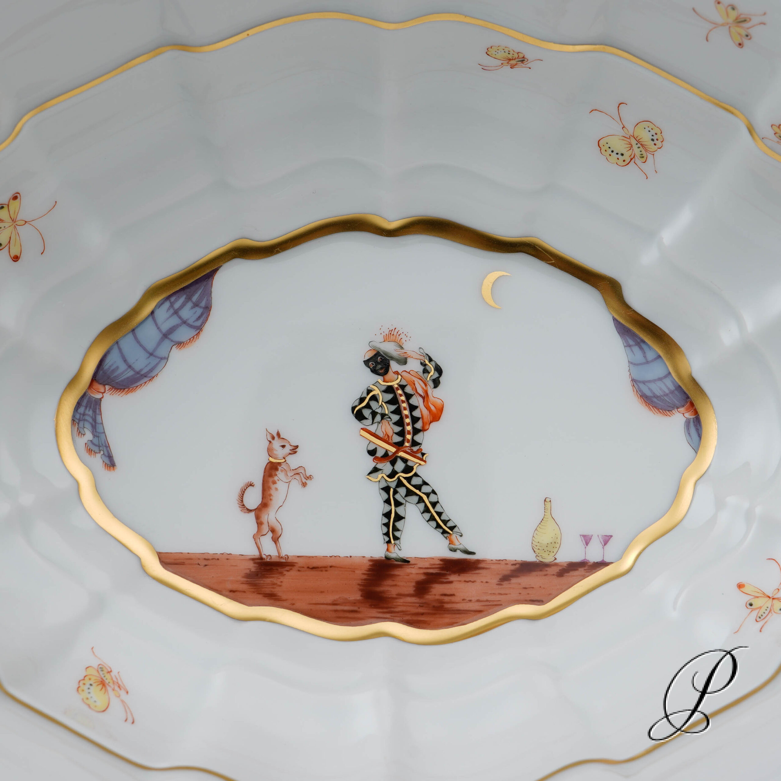 Schale Meissen 1.Wahl Sonderedition - Figurenmalerei nach Jacques Callot – Bild 5